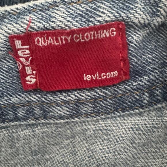 Y2K 2002 Levi's Denim Button Up Skirt Women's Size 8 Distressed/Bleached - Picture 6 of 10